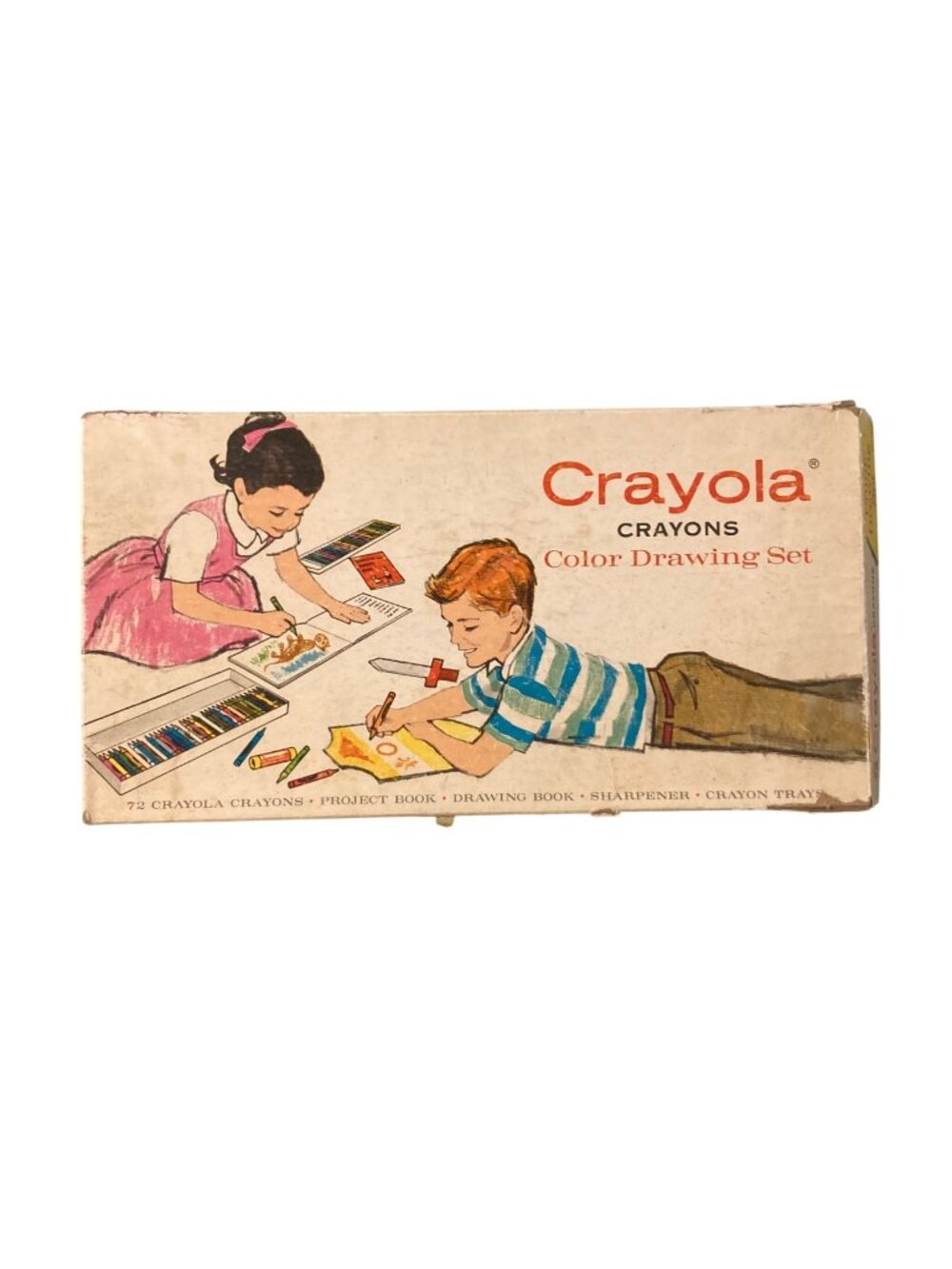Vintage Crayola Crayons Color Drawing Set No. 72 - No Coloring Book